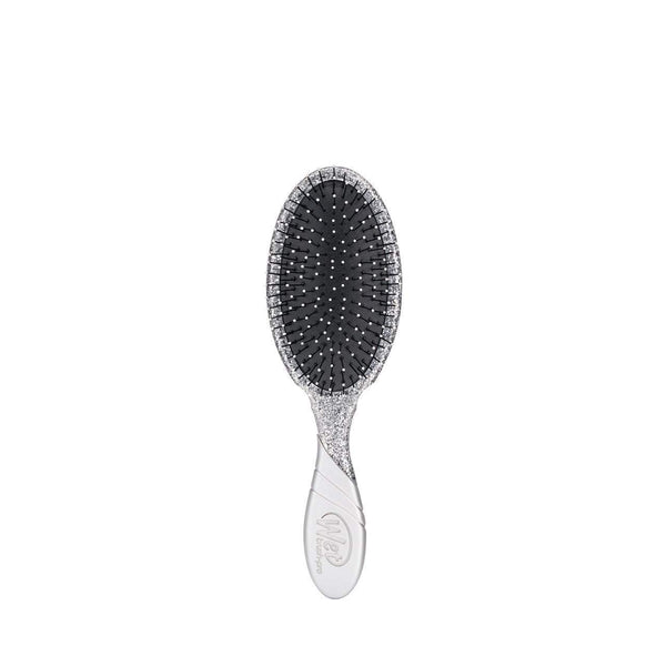 Wet Brush Crushed Jewels silver hairbrush with black bristles and sparkling handle design