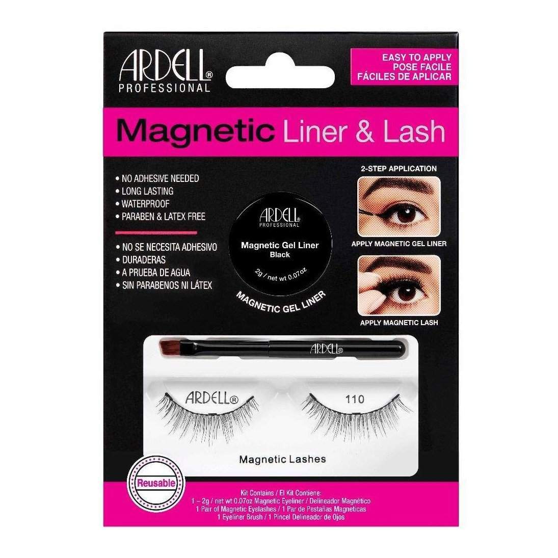 Ardell Magnetic Lash & Liner Set 110 Black-Ardell-ARD_Magnetic Liner and Lash,Brand_Ardell,Collection_Makeup,Makeup_Eye,Makeup_Faux Lashes