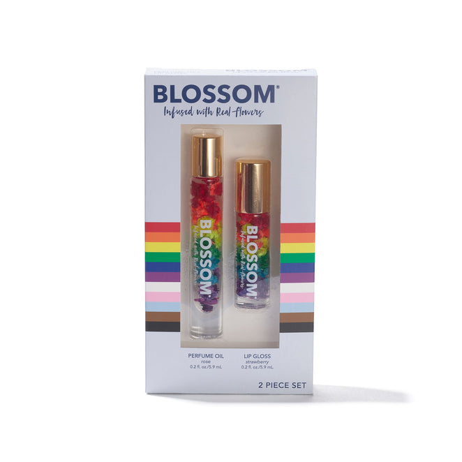 Blossom Pride 2 Piece Roll-On Lip Gloss & Perfume Set