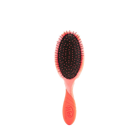 Wet Brush Color Shock Pro hairbrush with coral handle and flexible bristles for gentle detangling