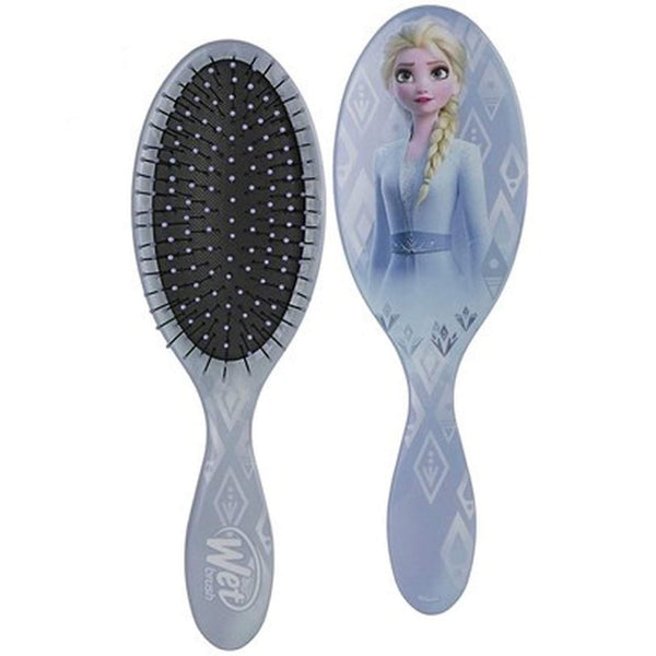 Disney Frozen detangler brush featuring Elsa's image for easy hair styling and gentle detangling