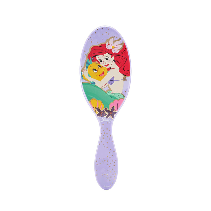 Disney Princess hairbrush featuring Ariel and Flounder with a colorful sparkly design
