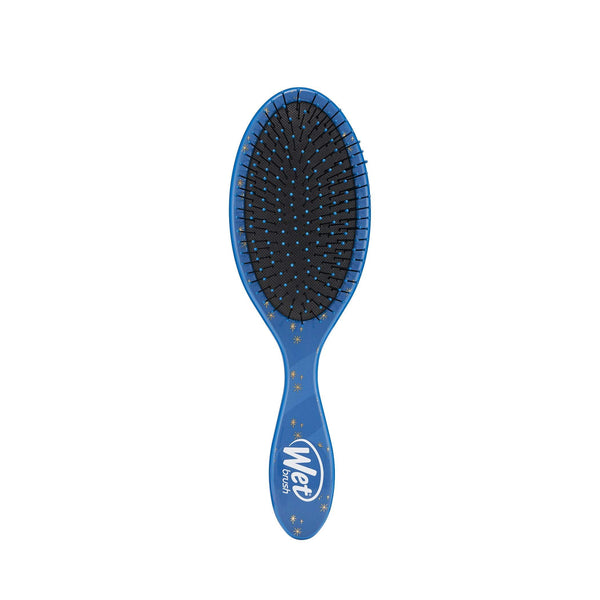 Wet Brush Disney Princess hairbrush with a blue handle and star design for gentle detangling