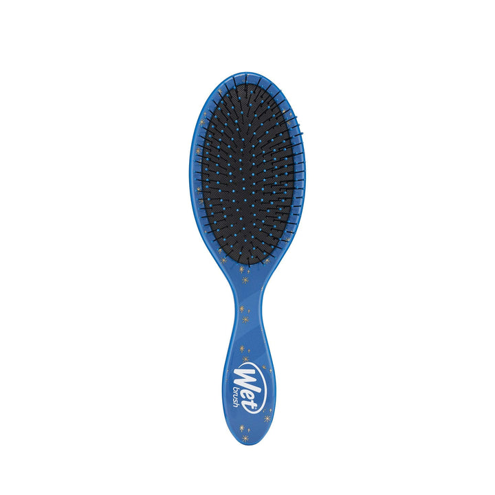 Wet Brush Disney Princess hairbrush with a blue handle and star design for gentle detangling
