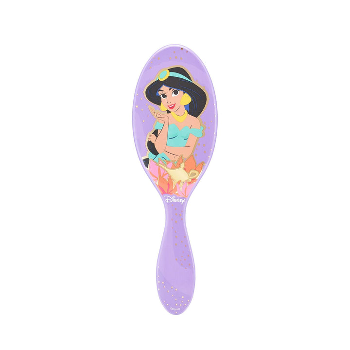 Disney Princess hairbrush featuring Jasmine design with a vibrant purple background