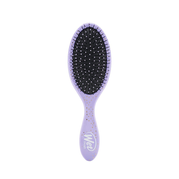 Disney Princess hairbrush by Wet Brush in purple with flexible bristles for gentle detangling