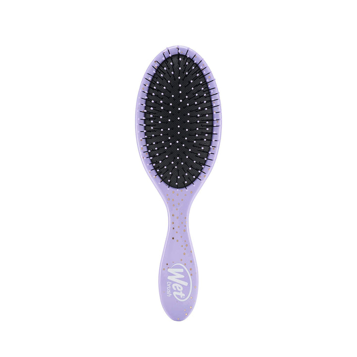 Disney Princess hairbrush by Wet Brush in purple with flexible bristles for gentle detangling