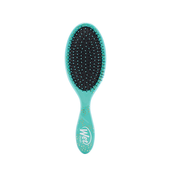 Wet Brush Disney Princess hairbrush in teal with flexible bristles for gentle detangling-front