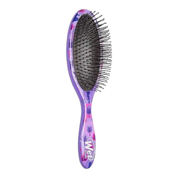 Wet Brush Original Detangler Hair Brush with Soft Bristles and Purple Floral Design