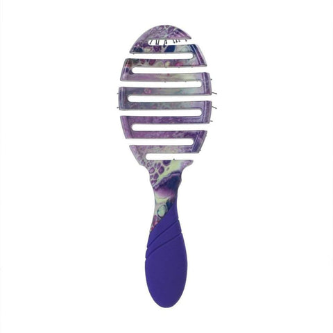 Wet Brush Flex Dry Brush for Hair with purple marbled design and ventilated flexible head