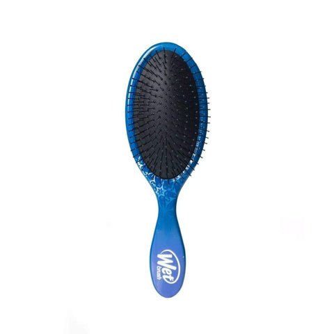 Frozen detangler brush in blue with flexible bristles for easy hair detangling