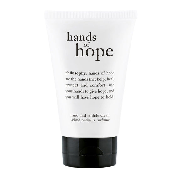 Philosophy hands of hope hand cream tube labeled best hand cream for dry hands