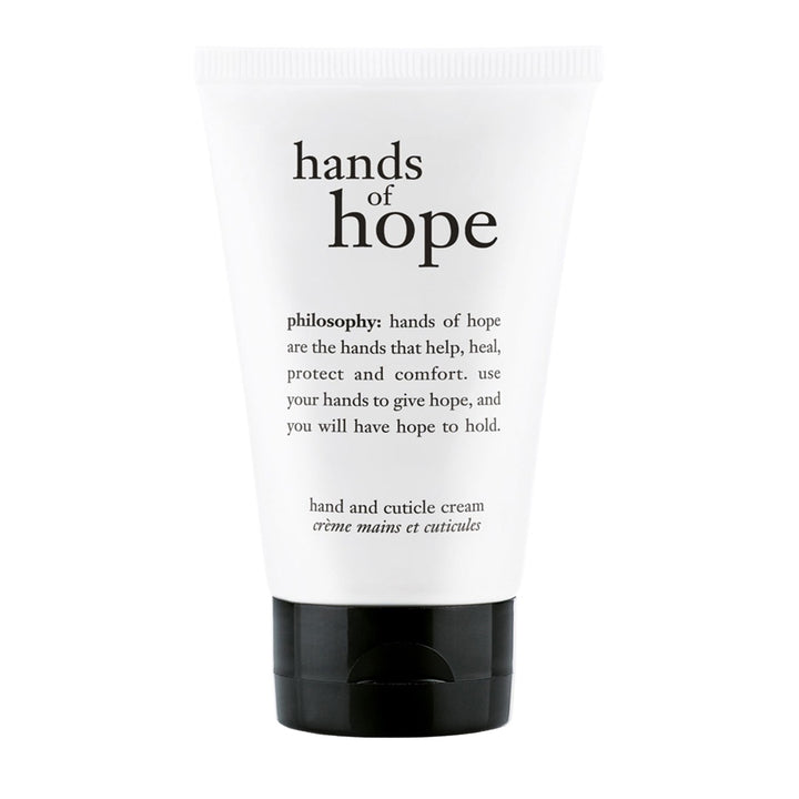 Philosophy hands of hope hand cream tube labeled best hand cream for dry hands
