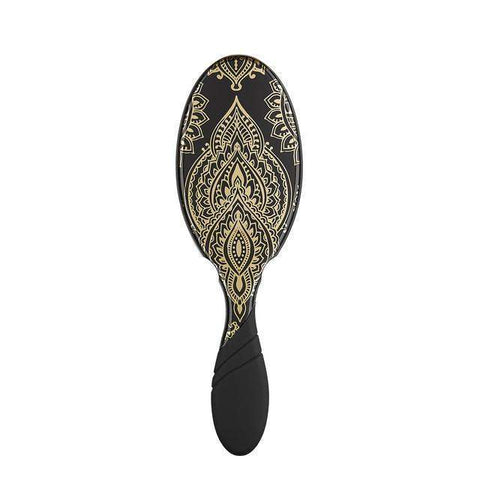Wet Brush Heavenly Henna hair brush with black and gold henna design and ergonomic handle