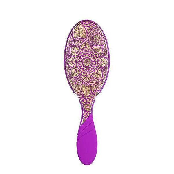 Wet Brush Heavenly Henna hair brush with purple handle and intricate henna floral design