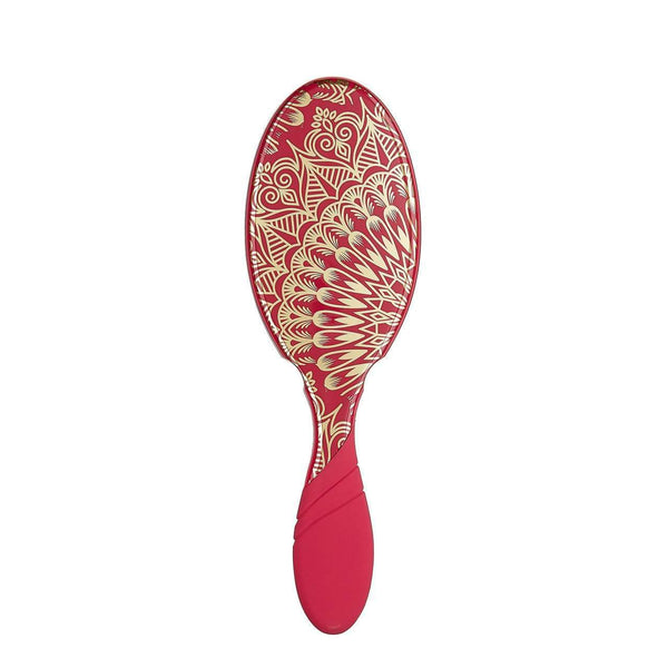 Wet Brush Heavenly Henna hair brush with red and gold henna design and ergonomic handle