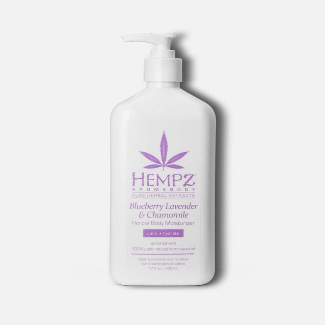 Hempz body moisturizer in Blueberry Lavender and Chamomile for calming hydration