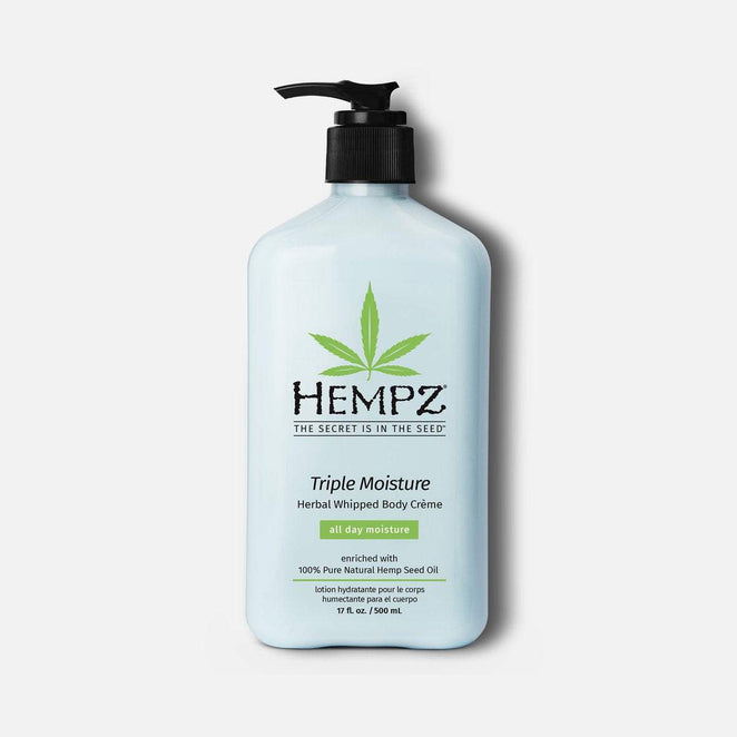 Hempz body moisturizer in a pump bottle, moisturizing with herbal ingredients for all-day hydration