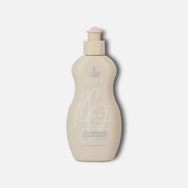 Hempz herbal body wash in Koa and Sweet Almond scent for soft, beautiful skin