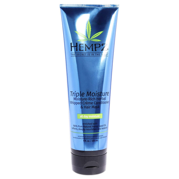 Hempz Herbal Hair Conditioner in blue tube for deep moisture and nourishment for all hair types