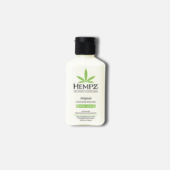 Hempz travel size moisturizer in a sleek bottle for on-the-go hydration