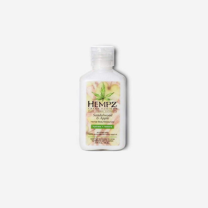 Hempz travel size moisturizer with sandalwood and apple extract for hydration on the go