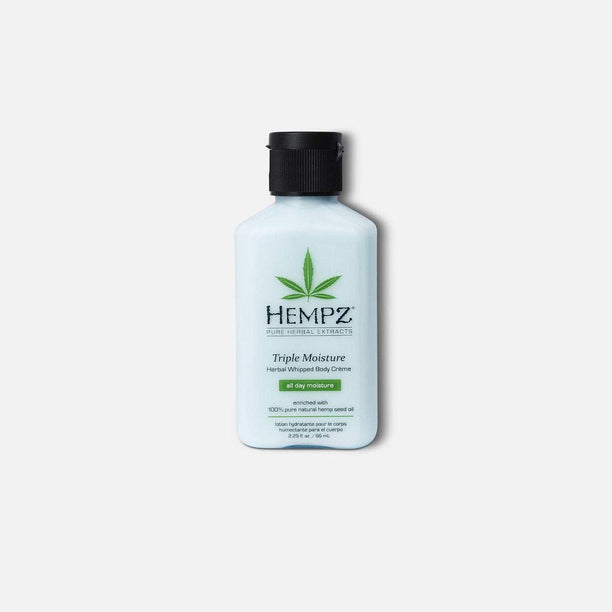 Hempz travel size moisturizer with triple moisture formula for hydration on the go