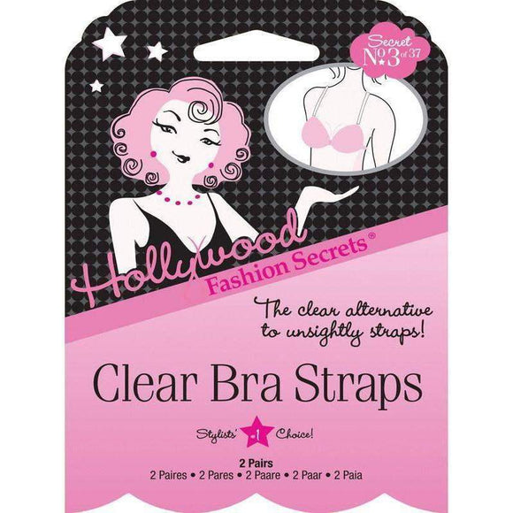 Hollywood Fashion Clear Bra Straps (2 pair pack)-Hollywood Fashion Secrets-BB_Acessories,Brand_Hollywood Fashion,Brand_Hollywood Fashion Secrets,Collection_Bath and Body,Collection_Lifestyle,Life_Personal Care
