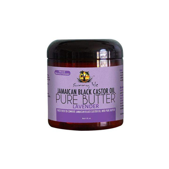 Sunny Isle Jamaican Black Castor Oil Lavender Pure Butter 4oz-Sunny Isle-Brand_Sunny Isle,Collection_Hair,Hair_Hair Oil,Hair_Treatments,Sunny Isle_ Caster Oil's,Sunny Isle_ Pomade's