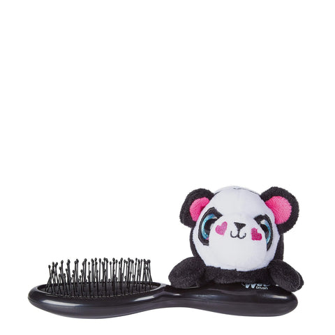 Wet Brush kids detangling hair brush with black handle and cute panda plush design