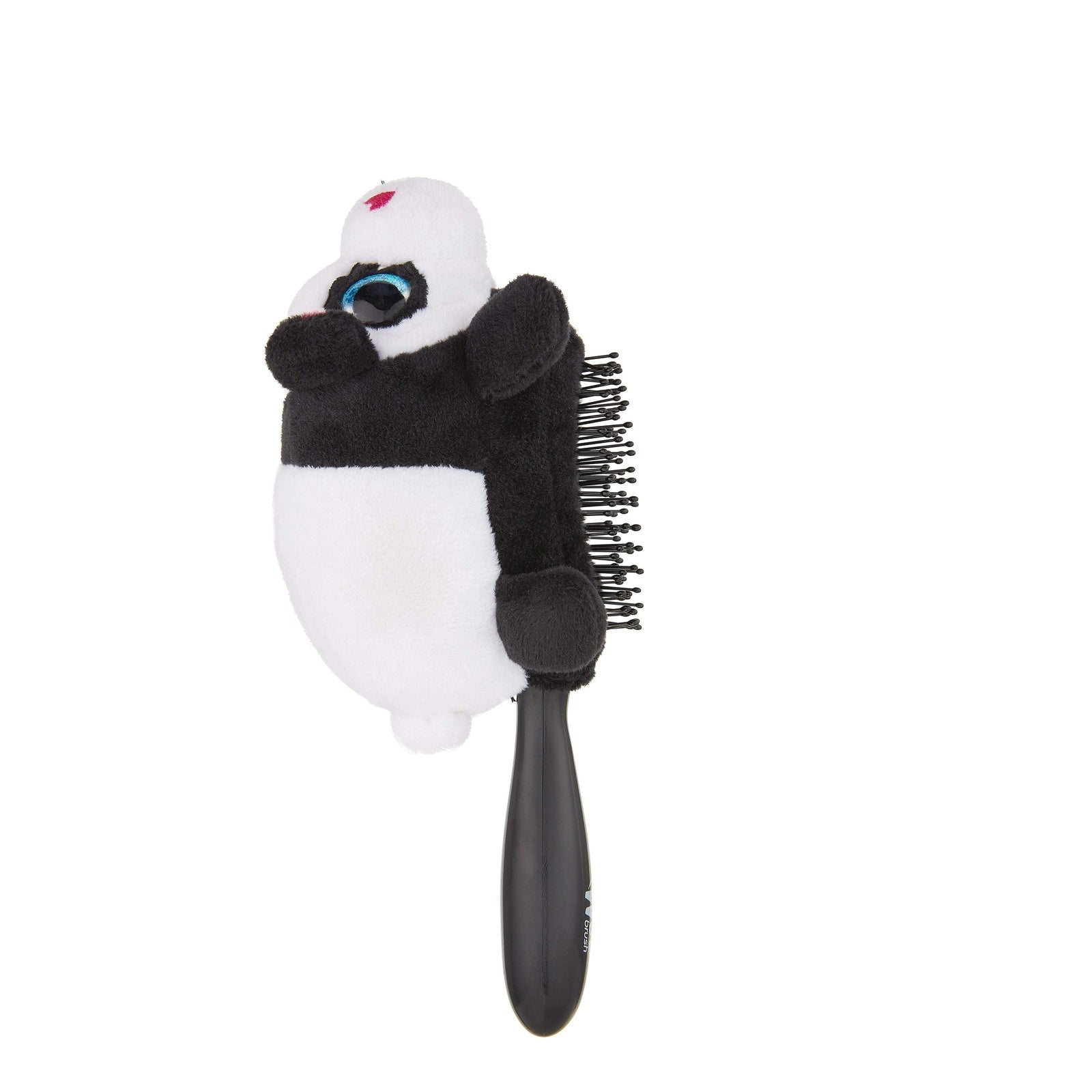 Wet Brush kids detangling hair brush with plush penguin design and black handle