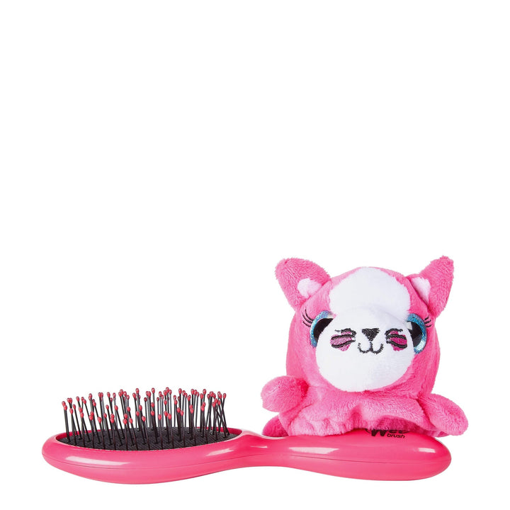 Wet Brush kids detangling hair brush in pink with cute animal plush handle for gentle hair care