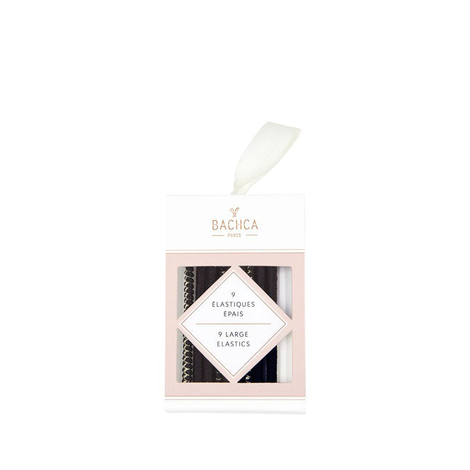 Bachca Thick Hair Elastics - Black & Lurex