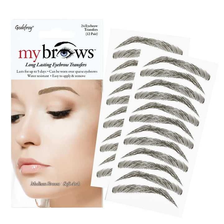 Godefroy MyBrows Long Lasting Eyebrow Transfers- Medium Arch