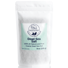 Natural Elephant 100% Pure Coarse Dead Sea Salt for Body in 8 oz resealable bag