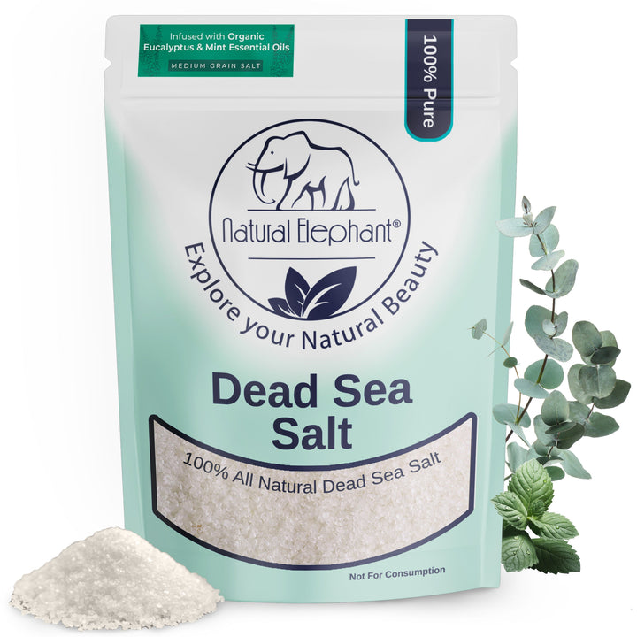 Natural Elephant Eucalyptus Mint Dead Sea Salt with Organic Essential Oils for Natural Skincare