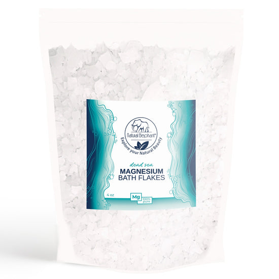 Natural Elephant Dead Sea Salt magnesium bath flakes natural magnesium bath soak in resealable pouch4