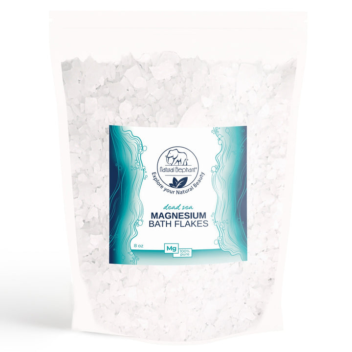 Natural Elephant Dead Sea Salt magnesium bath flakes natural magnesium bath soak in clear resealable bag