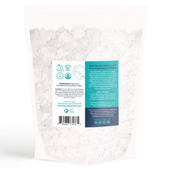 Natural Elephant Dead Sea Salt in clear pouch labeled natural magnesium bath soak for relaxing baths