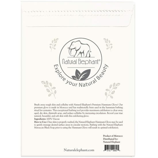 Natural Elephant's premium Hammam bath glove, perfect for exfoliating and rejuvenating skin after bathing
