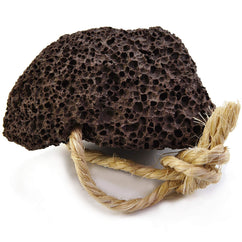 Natural Elephant Lava Stone Scrubber with Rope for Exfoliating Skin and Removing Dead Cells