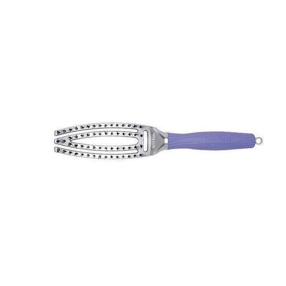 Olivia Garden nylon and boar brush combo with flexible vent and purple handle for hair styling
