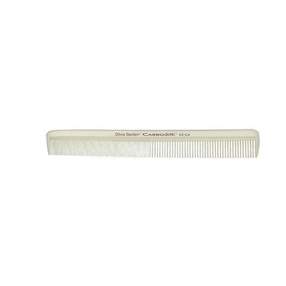 Olivia Garden Carbosilk Comb in ivory color with fine and wide teeth for smooth hair styling