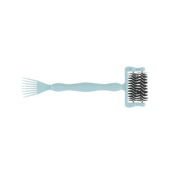 Olivia Garden Comb Cleaner with blue handle and brush for effective hair tool maintenance