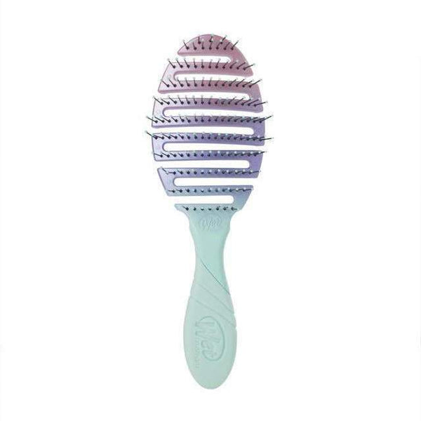 Wet Brush Ombre flex dry hair brush with pastel purple and mint green vented design
