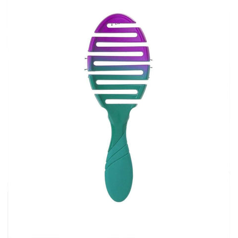 Wet Brush Ombre flex dry hair brush with teal handle and purple to teal gradient head