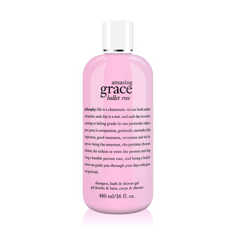 Philosophy Amazing Grace Ballet Rose shower gel in a pink 480 ml bottle for bath and body care