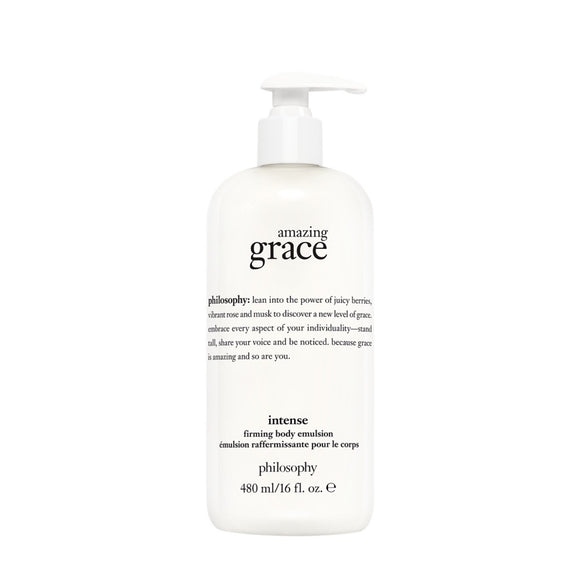 Philosophy Amazing Grace Intense body lotion white bottle with pump 480 ml firming body emulsion