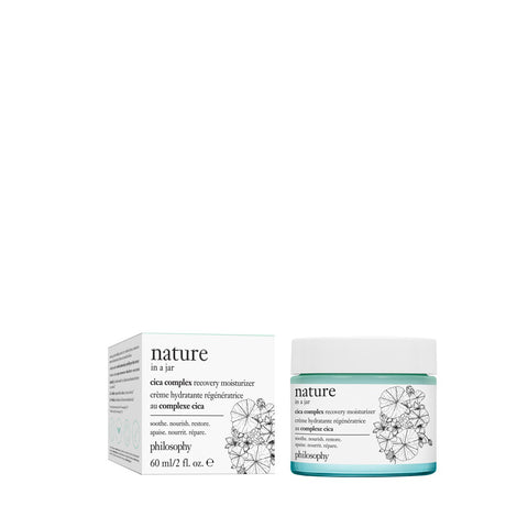 Philosophy nature in a jar cica recovery moisturizer in 60ml white and teal container with box