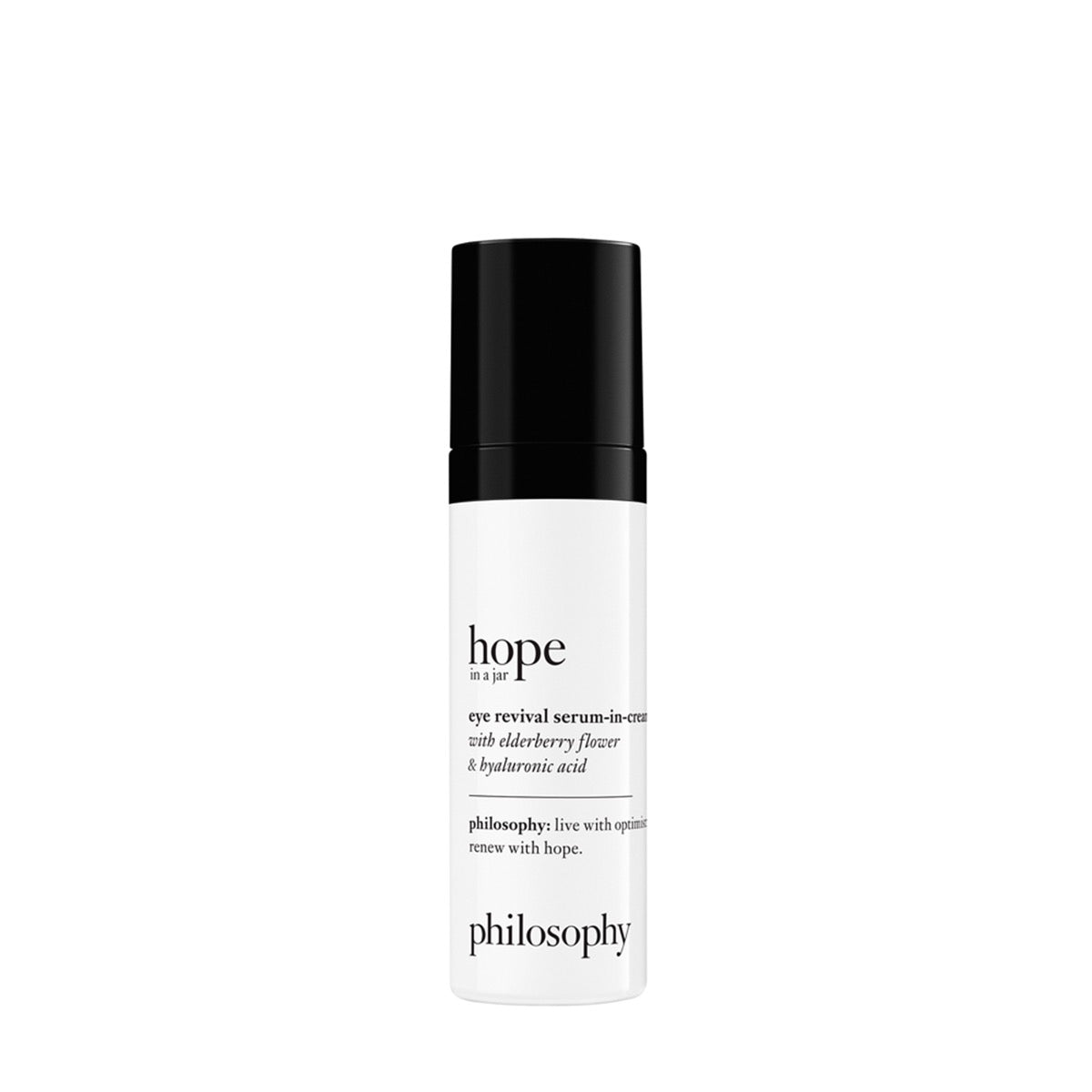 Philosophy eye serum Hope in a Jar eye revival serum with elderberry flower and hyaluronic acid
